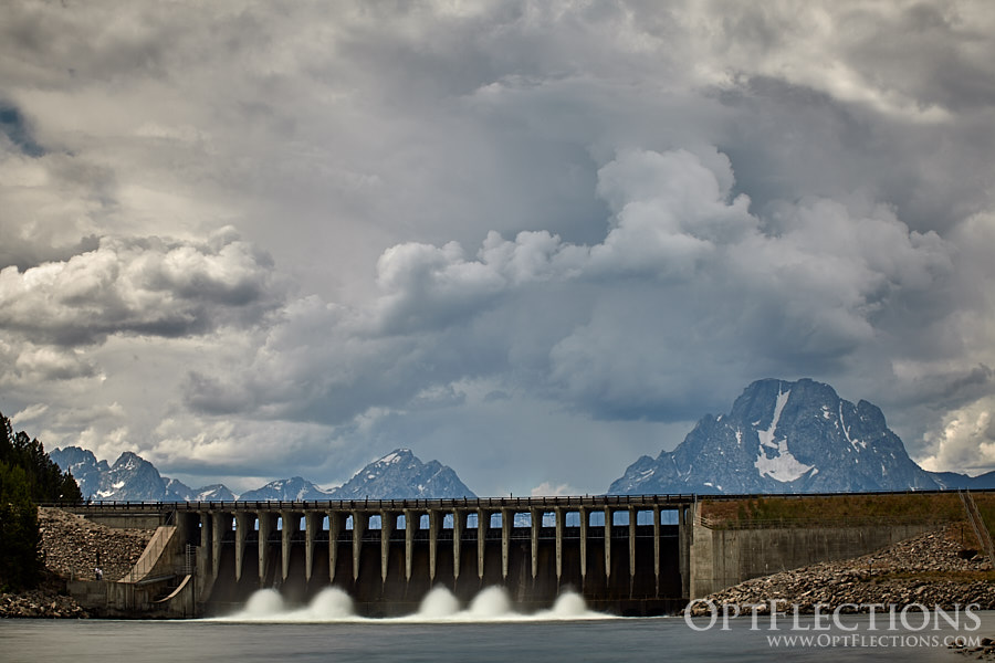 Jackson Lake Dam and Mount Moran