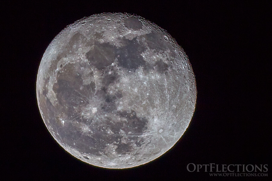 The moon captured one night beyond December 2017's Cold Moon.