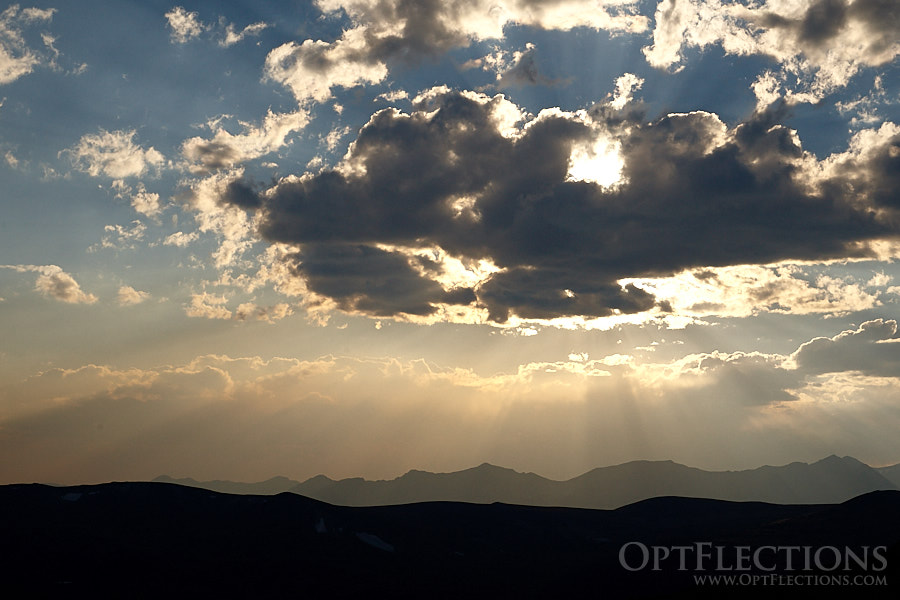 Sun rays on the tundra
