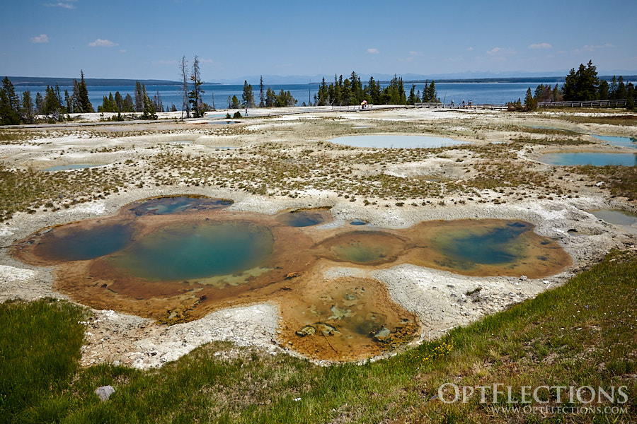 West Thumb Geyser Basin by Yellowstone Lake